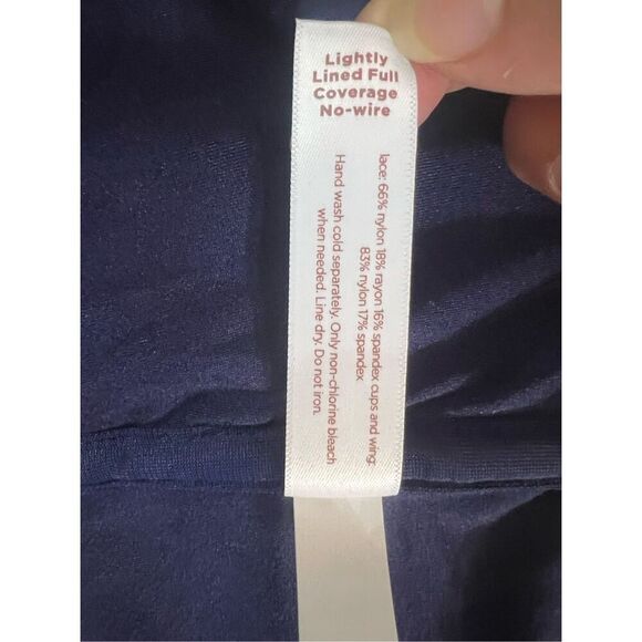 Cacique Blue Lightly Lined Full Coverage No Wire Mastectomy Collection Bra 50C - Picture 9 of 12